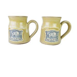 Magnolia Springs 2009 Deneen Pottery Handthrown Dripware 10 Oz. Mug Set (2)